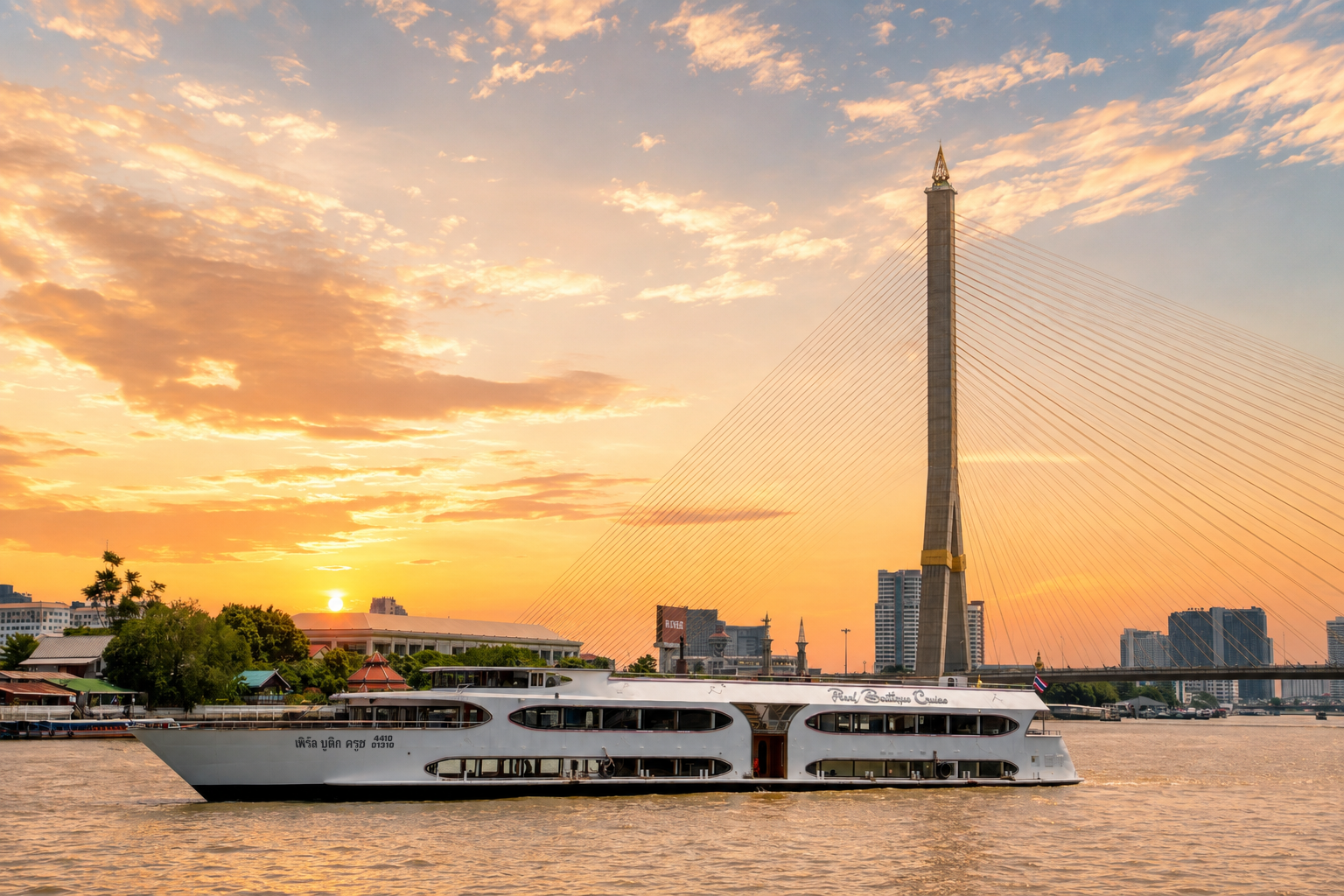 Lunch Cruise from Wat Chong Lom, Nonthaburi to Bangkok aboard Pearl Boutique (One-Way) | Tour B